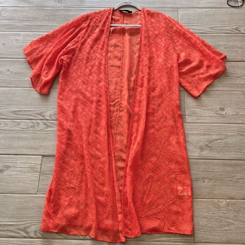 Vitamina (Argentina) Woman Orange‎ Sheer Silk Coverup Size S/M